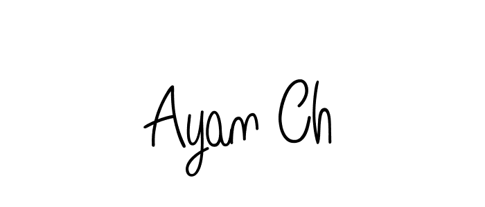 Make a beautiful signature design for name Ayan Ch. With this signature (Angelique-Rose-font-FFP) style, you can create a handwritten signature for free. Ayan Ch signature style 5 images and pictures png