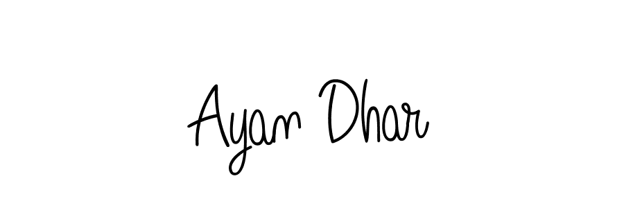 Create a beautiful signature design for name Ayan Dhar. With this signature (Angelique-Rose-font-FFP) fonts, you can make a handwritten signature for free. Ayan Dhar signature style 5 images and pictures png