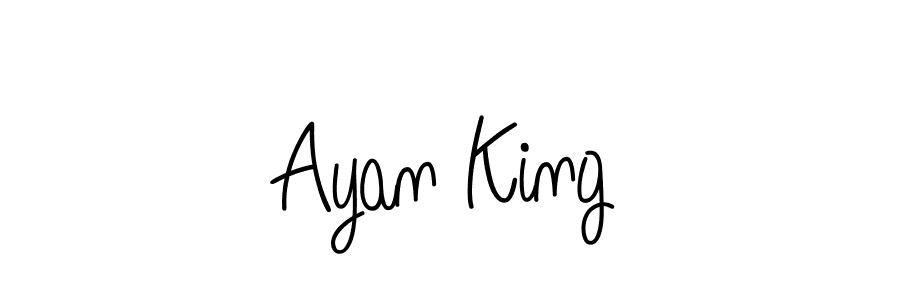 How to make Ayan King name signature. Use Angelique-Rose-font-FFP style for creating short signs online. This is the latest handwritten sign. Ayan King signature style 5 images and pictures png