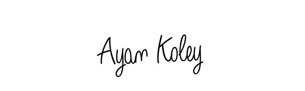 The best way (Angelique-Rose-font-FFP) to make a short signature is to pick only two or three words in your name. The name Ayan Koley include a total of six letters. For converting this name. Ayan Koley signature style 5 images and pictures png