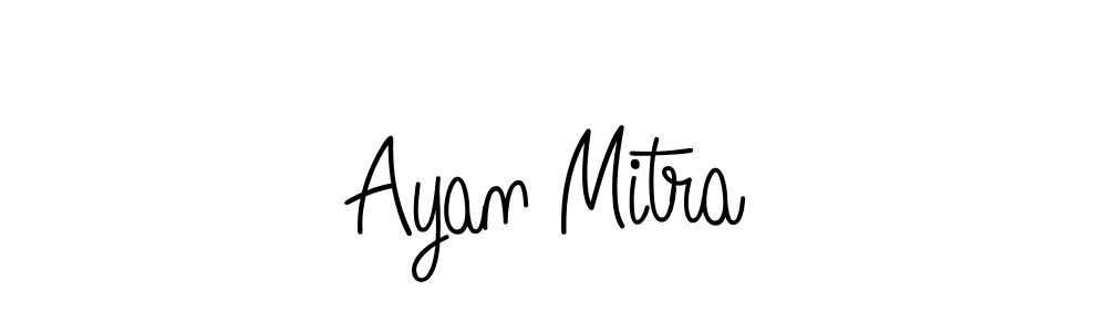 How to make Ayan Mitra name signature. Use Angelique-Rose-font-FFP style for creating short signs online. This is the latest handwritten sign. Ayan Mitra signature style 5 images and pictures png