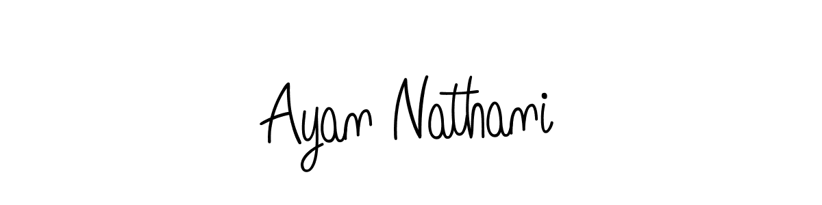 Make a beautiful signature design for name Ayan Nathani. With this signature (Angelique-Rose-font-FFP) style, you can create a handwritten signature for free. Ayan Nathani signature style 5 images and pictures png