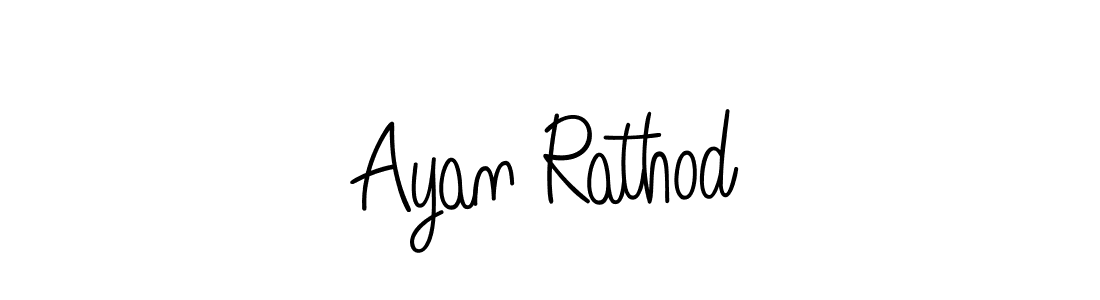 Design your own signature with our free online signature maker. With this signature software, you can create a handwritten (Angelique-Rose-font-FFP) signature for name Ayan Rathod. Ayan Rathod signature style 5 images and pictures png