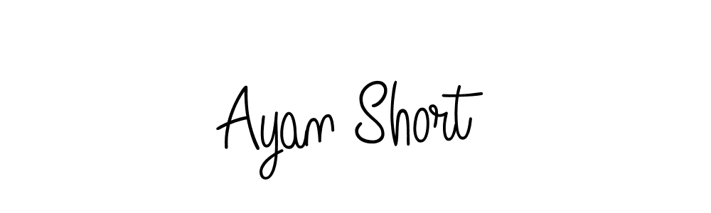 Make a beautiful signature design for name Ayan Short. With this signature (Angelique-Rose-font-FFP) style, you can create a handwritten signature for free. Ayan Short signature style 5 images and pictures png