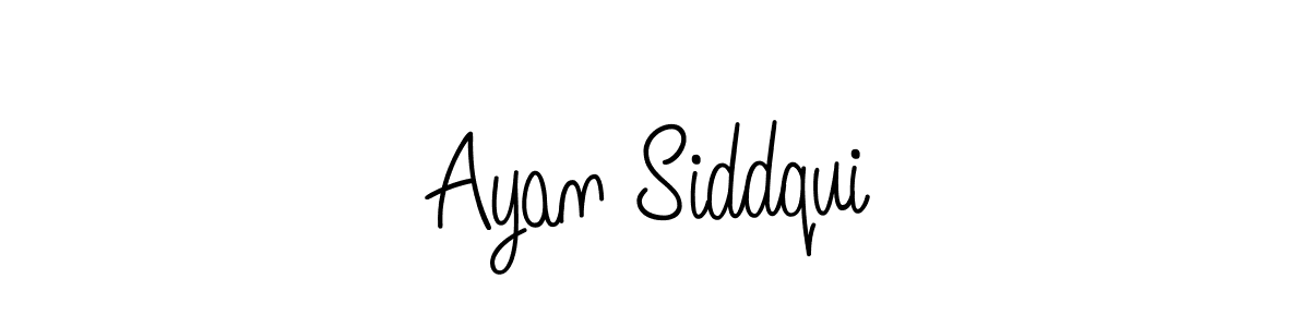 The best way (Angelique-Rose-font-FFP) to make a short signature is to pick only two or three words in your name. The name Ayan Siddqui include a total of six letters. For converting this name. Ayan Siddqui signature style 5 images and pictures png