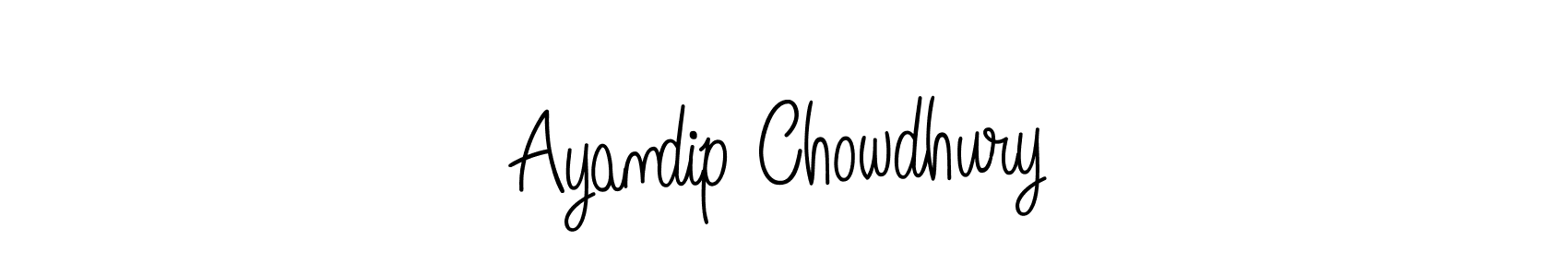 Make a beautiful signature design for name Ayandip Chowdhury. With this signature (Angelique-Rose-font-FFP) style, you can create a handwritten signature for free. Ayandip Chowdhury signature style 5 images and pictures png