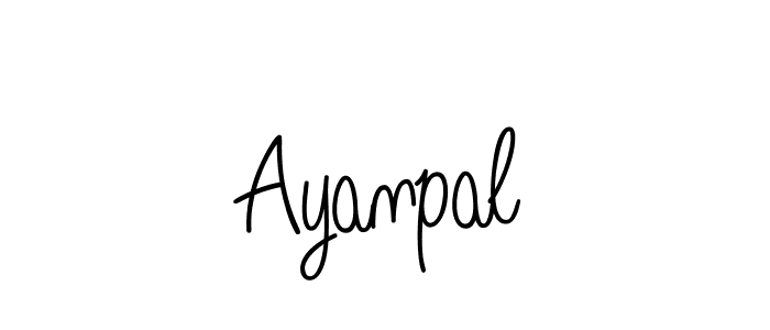 How to make Ayanpal name signature. Use Angelique-Rose-font-FFP style for creating short signs online. This is the latest handwritten sign. Ayanpal signature style 5 images and pictures png