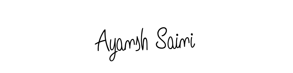How to Draw Ayansh Saini signature style? Angelique-Rose-font-FFP is a latest design signature styles for name Ayansh Saini. Ayansh Saini signature style 5 images and pictures png