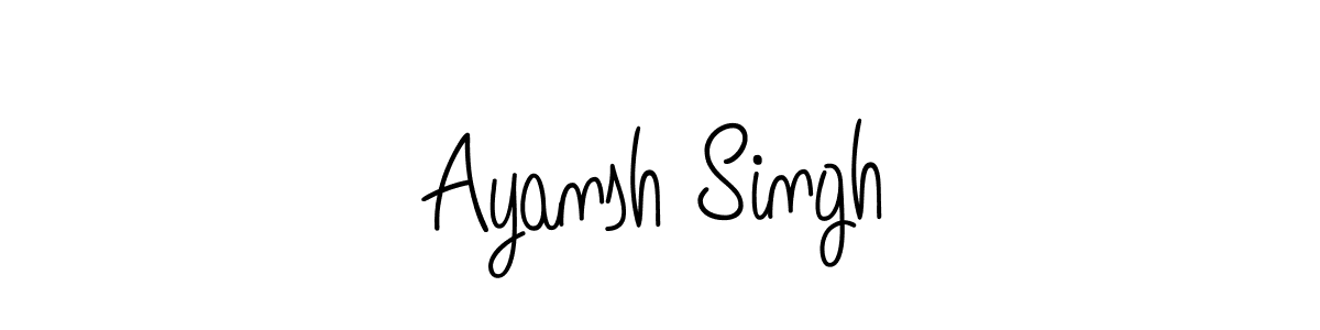 You should practise on your own different ways (Angelique-Rose-font-FFP) to write your name (Ayansh Singh) in signature. don't let someone else do it for you. Ayansh Singh signature style 5 images and pictures png