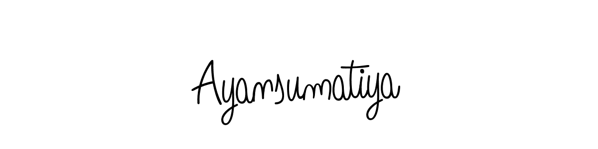 Make a short Ayansumatiya signature style. Manage your documents anywhere anytime using Angelique-Rose-font-FFP. Create and add eSignatures, submit forms, share and send files easily. Ayansumatiya signature style 5 images and pictures png