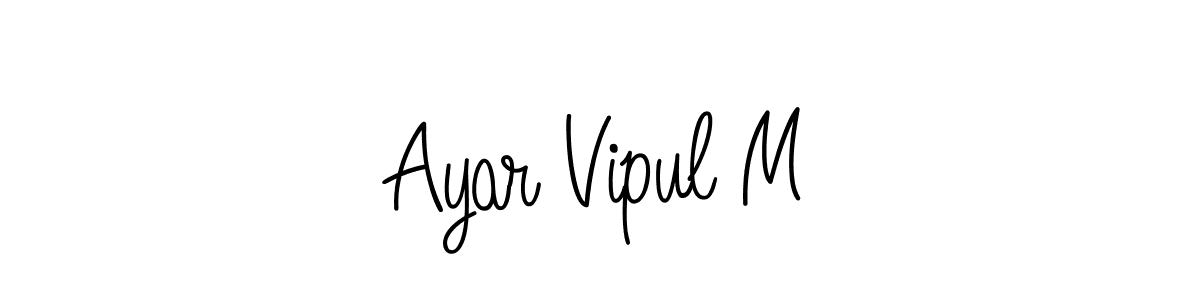 Also You can easily find your signature by using the search form. We will create Ayar Vipul M name handwritten signature images for you free of cost using Angelique-Rose-font-FFP sign style. Ayar Vipul M signature style 5 images and pictures png