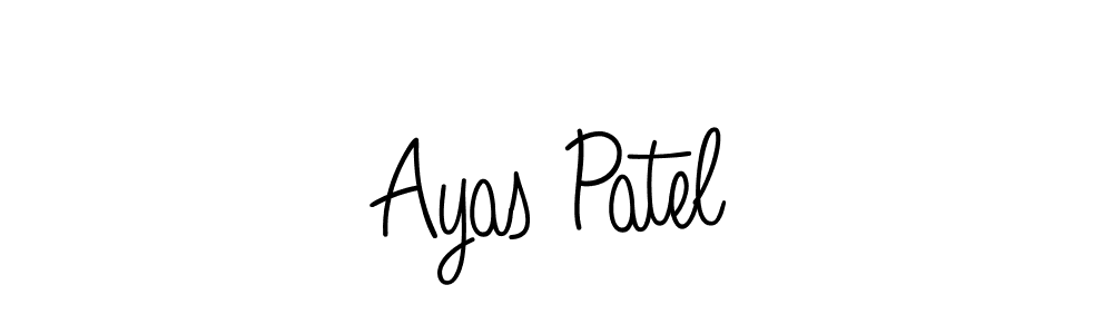 Ayas Patel stylish signature style. Best Handwritten Sign (Angelique-Rose-font-FFP) for my name. Handwritten Signature Collection Ideas for my name Ayas Patel. Ayas Patel signature style 5 images and pictures png