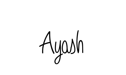 Design your own signature with our free online signature maker. With this signature software, you can create a handwritten (Angelique-Rose-font-FFP) signature for name Ayash. Ayash signature style 5 images and pictures png