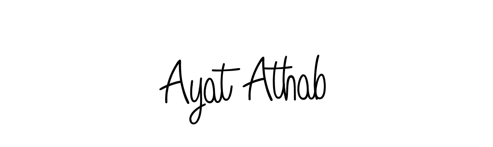 Create a beautiful signature design for name Ayat Athab. With this signature (Angelique-Rose-font-FFP) fonts, you can make a handwritten signature for free. Ayat Athab signature style 5 images and pictures png