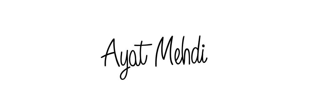 Make a beautiful signature design for name Ayat Mehdi. Use this online signature maker to create a handwritten signature for free. Ayat Mehdi signature style 5 images and pictures png