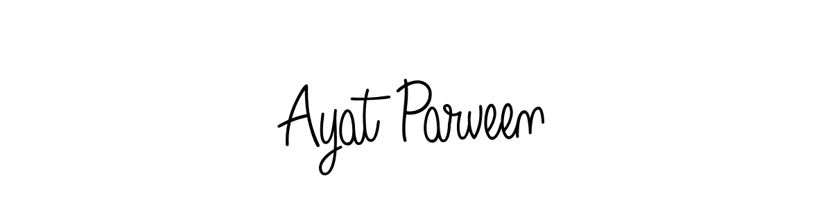 How to make Ayat Parveen signature? Angelique-Rose-font-FFP is a professional autograph style. Create handwritten signature for Ayat Parveen name. Ayat Parveen signature style 5 images and pictures png