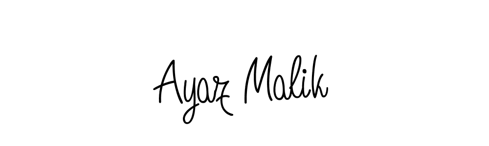 Use a signature maker to create a handwritten signature online. With this signature software, you can design (Angelique-Rose-font-FFP) your own signature for name Ayaz Malik. Ayaz Malik signature style 5 images and pictures png