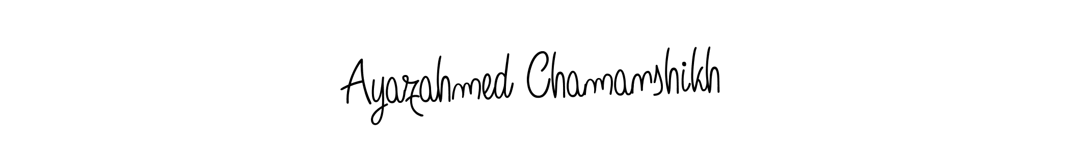 This is the best signature style for the Ayazahmed Chamanshikh name. Also you like these signature font (Angelique-Rose-font-FFP). Mix name signature. Ayazahmed Chamanshikh signature style 5 images and pictures png