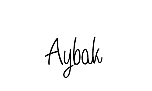 Design your own signature with our free online signature maker. With this signature software, you can create a handwritten (Angelique-Rose-font-FFP) signature for name Aybak. Aybak signature style 5 images and pictures png