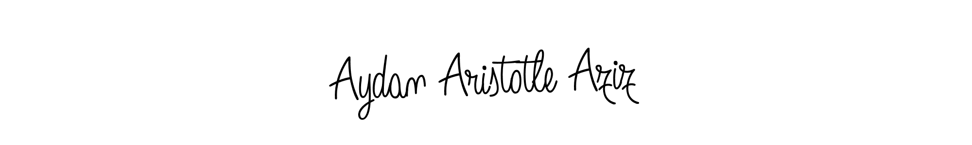 The best way (Angelique-Rose-font-FFP) to make a short signature is to pick only two or three words in your name. The name Aydan Aristotle Aziz include a total of six letters. For converting this name. Aydan Aristotle Aziz signature style 5 images and pictures png