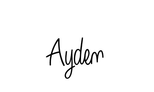 How to make Ayden name signature. Use Angelique-Rose-font-FFP style for creating short signs online. This is the latest handwritten sign. Ayden signature style 5 images and pictures png