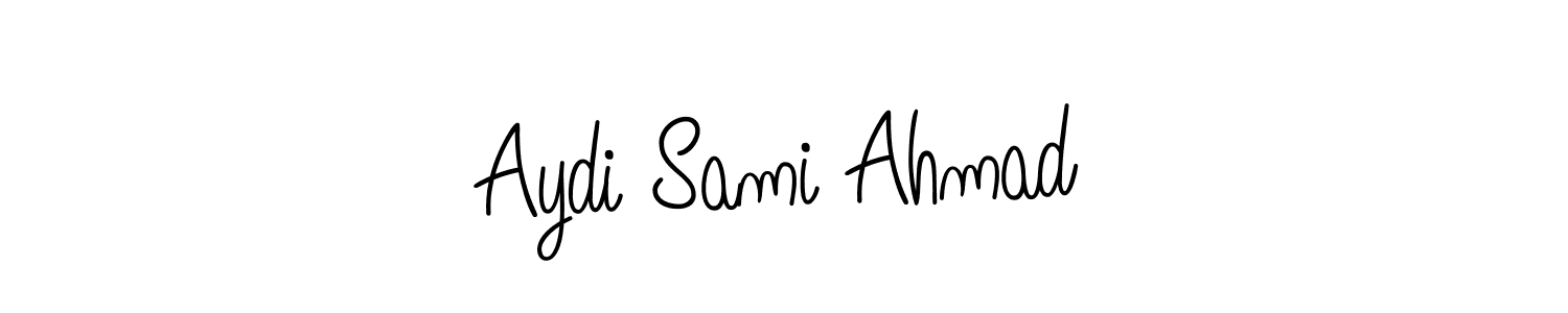 How to make Aydi Sami Ahmad name signature. Use Angelique-Rose-font-FFP style for creating short signs online. This is the latest handwritten sign. Aydi Sami Ahmad signature style 5 images and pictures png