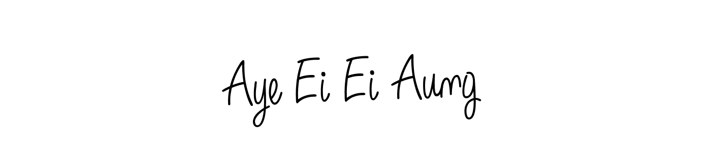 Make a short Aye Ei Ei Aung signature style. Manage your documents anywhere anytime using Angelique-Rose-font-FFP. Create and add eSignatures, submit forms, share and send files easily. Aye Ei Ei Aung signature style 5 images and pictures png