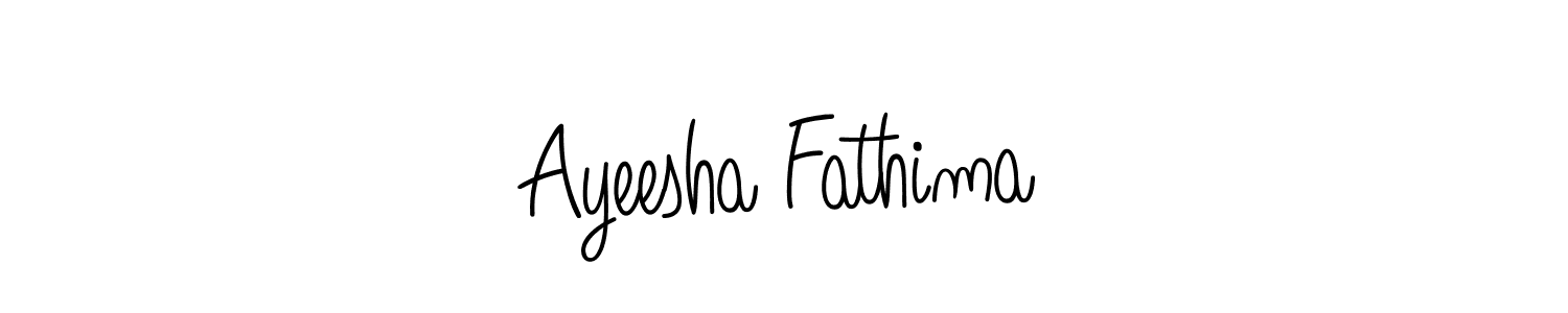 Make a beautiful signature design for name Ayeesha Fathima. With this signature (Angelique-Rose-font-FFP) style, you can create a handwritten signature for free. Ayeesha Fathima signature style 5 images and pictures png