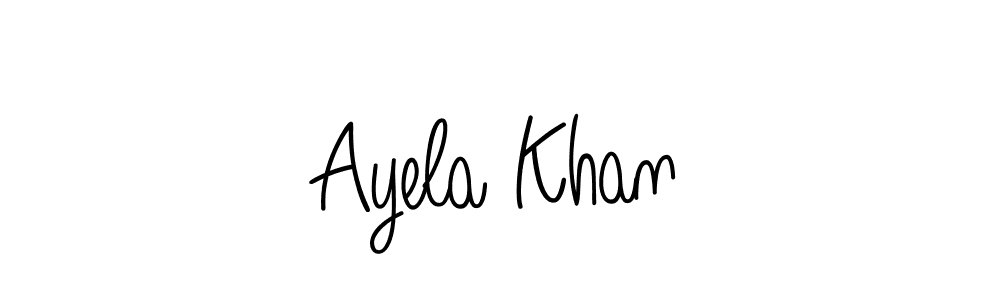 Ayela Khan stylish signature style. Best Handwritten Sign (Angelique-Rose-font-FFP) for my name. Handwritten Signature Collection Ideas for my name Ayela Khan. Ayela Khan signature style 5 images and pictures png