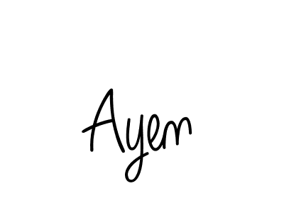 Ayen stylish signature style. Best Handwritten Sign (Angelique-Rose-font-FFP) for my name. Handwritten Signature Collection Ideas for my name Ayen. Ayen signature style 5 images and pictures png