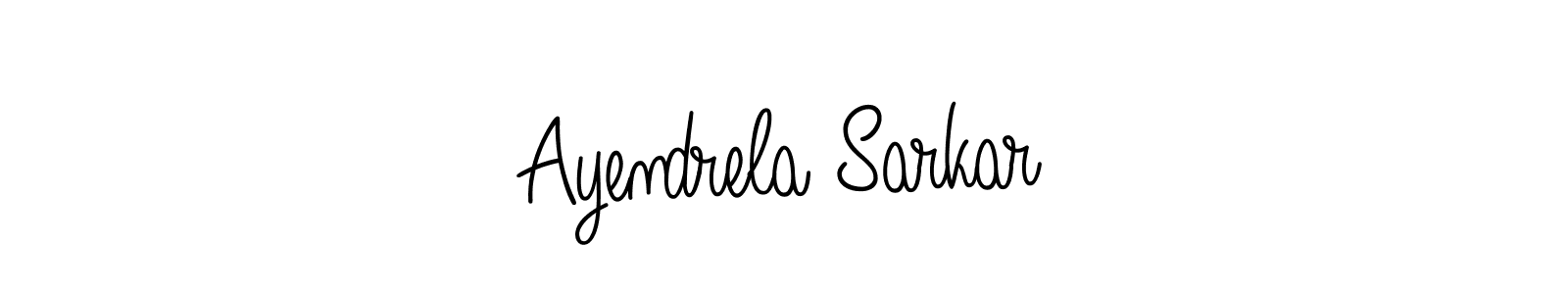 The best way (Angelique-Rose-font-FFP) to make a short signature is to pick only two or three words in your name. The name Ayendrela Sarkar include a total of six letters. For converting this name. Ayendrela Sarkar signature style 5 images and pictures png