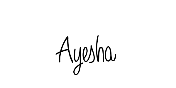 Design your own signature with our free online signature maker. With this signature software, you can create a handwritten (Angelique-Rose-font-FFP) signature for name Ayesha. Ayesha signature style 5 images and pictures png
