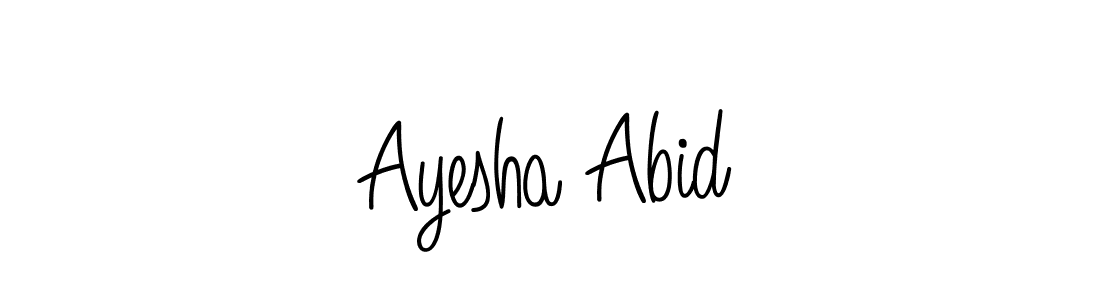 Use a signature maker to create a handwritten signature online. With this signature software, you can design (Angelique-Rose-font-FFP) your own signature for name Ayesha Abid. Ayesha Abid signature style 5 images and pictures png