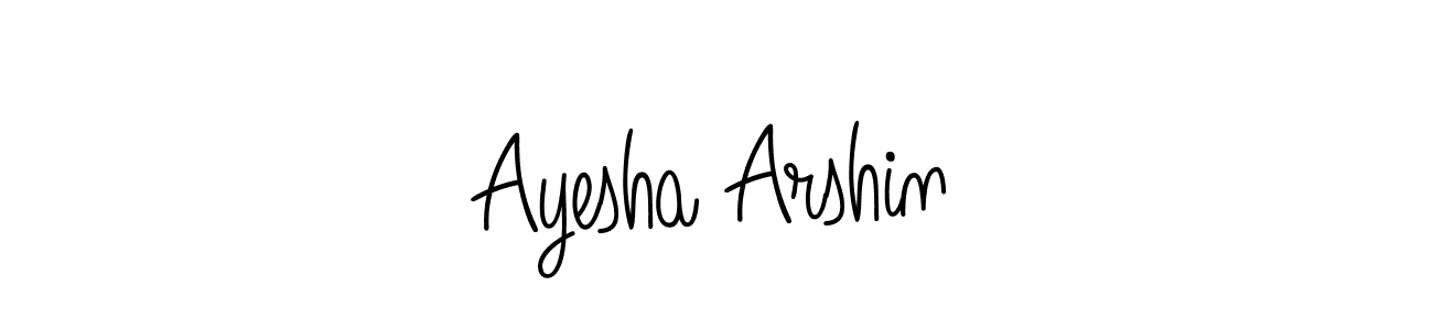 The best way (Angelique-Rose-font-FFP) to make a short signature is to pick only two or three words in your name. The name Ayesha Arshin include a total of six letters. For converting this name. Ayesha Arshin signature style 5 images and pictures png