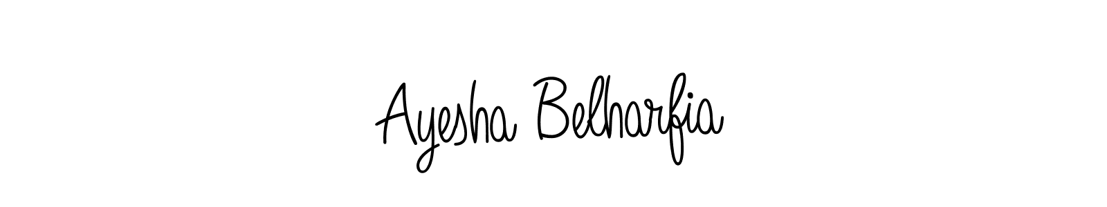 It looks lik you need a new signature style for name Ayesha Belharfia. Design unique handwritten (Angelique-Rose-font-FFP) signature with our free signature maker in just a few clicks. Ayesha Belharfia signature style 5 images and pictures png