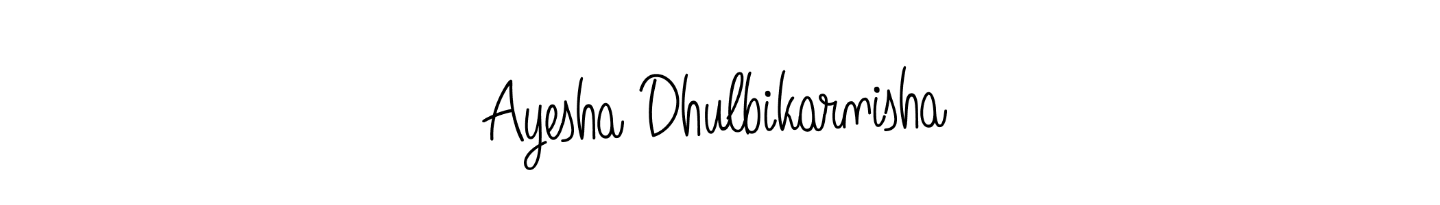 It looks lik you need a new signature style for name Ayesha Dhulbikarnisha. Design unique handwritten (Angelique-Rose-font-FFP) signature with our free signature maker in just a few clicks. Ayesha Dhulbikarnisha signature style 5 images and pictures png