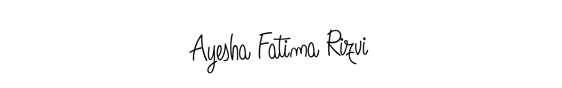 The best way (Angelique-Rose-font-FFP) to make a short signature is to pick only two or three words in your name. The name Ayesha Fatima Rizvi include a total of six letters. For converting this name. Ayesha Fatima Rizvi signature style 5 images and pictures png