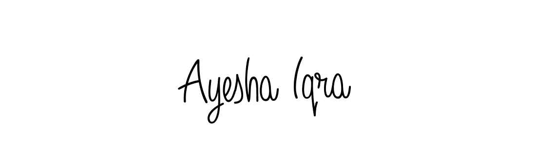 The best way (Angelique-Rose-font-FFP) to make a short signature is to pick only two or three words in your name. The name Ayesha Iqra include a total of six letters. For converting this name. Ayesha Iqra signature style 5 images and pictures png