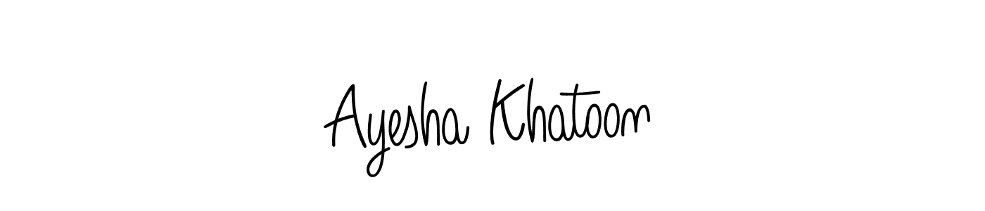This is the best signature style for the Ayesha Khatoon name. Also you like these signature font (Angelique-Rose-font-FFP). Mix name signature. Ayesha Khatoon signature style 5 images and pictures png