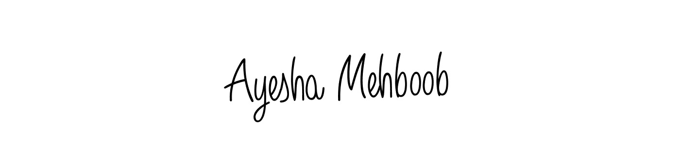 Design your own signature with our free online signature maker. With this signature software, you can create a handwritten (Angelique-Rose-font-FFP) signature for name Ayesha Mehboob. Ayesha Mehboob signature style 5 images and pictures png