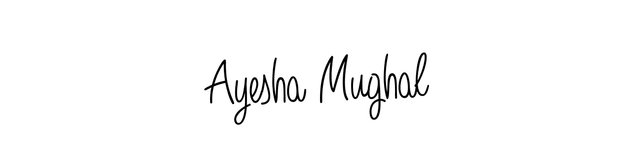 Create a beautiful signature design for name Ayesha Mughal. With this signature (Angelique-Rose-font-FFP) fonts, you can make a handwritten signature for free. Ayesha Mughal signature style 5 images and pictures png