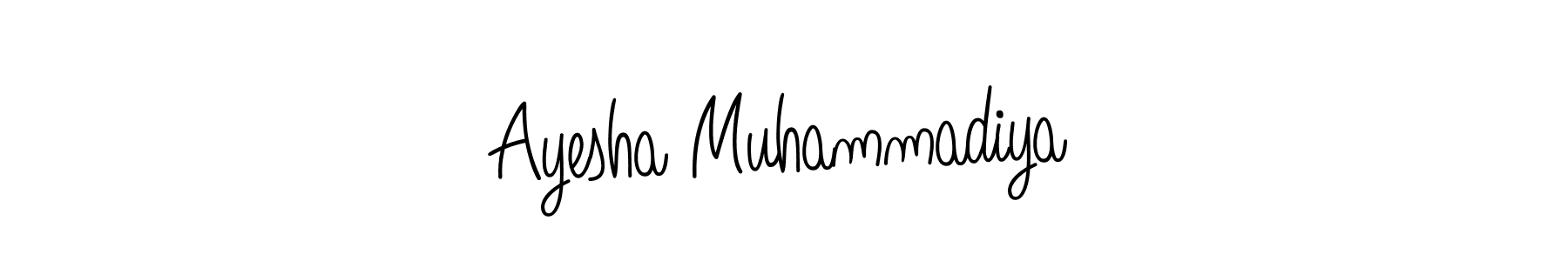 Make a short Ayesha Muhammadiya signature style. Manage your documents anywhere anytime using Angelique-Rose-font-FFP. Create and add eSignatures, submit forms, share and send files easily. Ayesha Muhammadiya signature style 5 images and pictures png