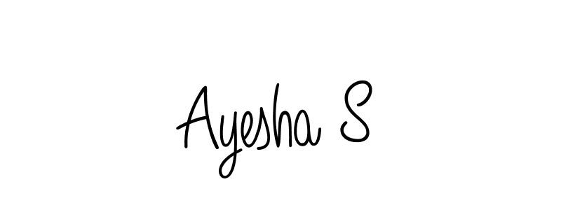 Ayesha S stylish signature style. Best Handwritten Sign (Angelique-Rose-font-FFP) for my name. Handwritten Signature Collection Ideas for my name Ayesha S. Ayesha S signature style 5 images and pictures png