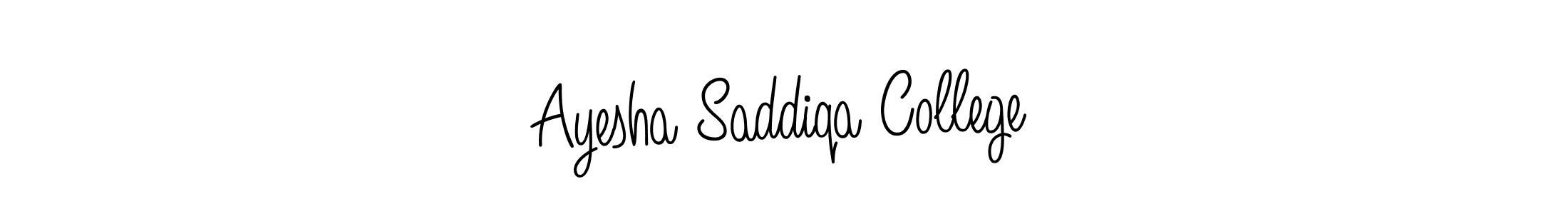 It looks lik you need a new signature style for name Ayesha Saddiqa College. Design unique handwritten (Angelique-Rose-font-FFP) signature with our free signature maker in just a few clicks. Ayesha Saddiqa College signature style 5 images and pictures png