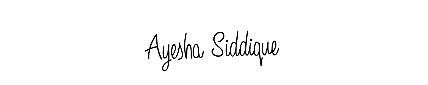 How to make Ayesha Siddique name signature. Use Angelique-Rose-font-FFP style for creating short signs online. This is the latest handwritten sign. Ayesha Siddique signature style 5 images and pictures png