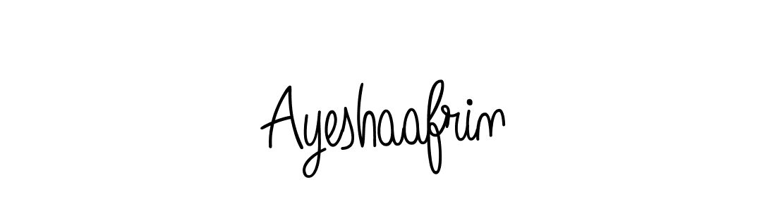 Use a signature maker to create a handwritten signature online. With this signature software, you can design (Angelique-Rose-font-FFP) your own signature for name Ayeshaafrin. Ayeshaafrin signature style 5 images and pictures png