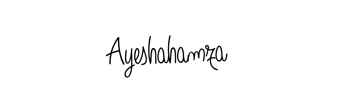 The best way (Angelique-Rose-font-FFP) to make a short signature is to pick only two or three words in your name. The name Ayeshahamza include a total of six letters. For converting this name. Ayeshahamza signature style 5 images and pictures png