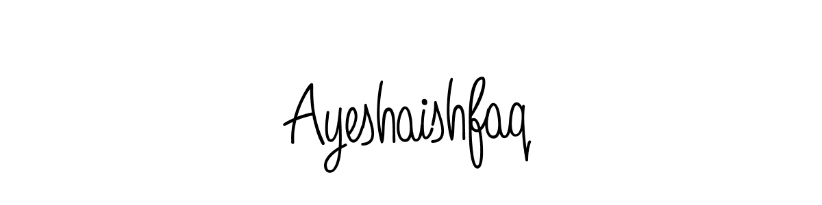 How to make Ayeshaishfaq name signature. Use Angelique-Rose-font-FFP style for creating short signs online. This is the latest handwritten sign. Ayeshaishfaq signature style 5 images and pictures png
