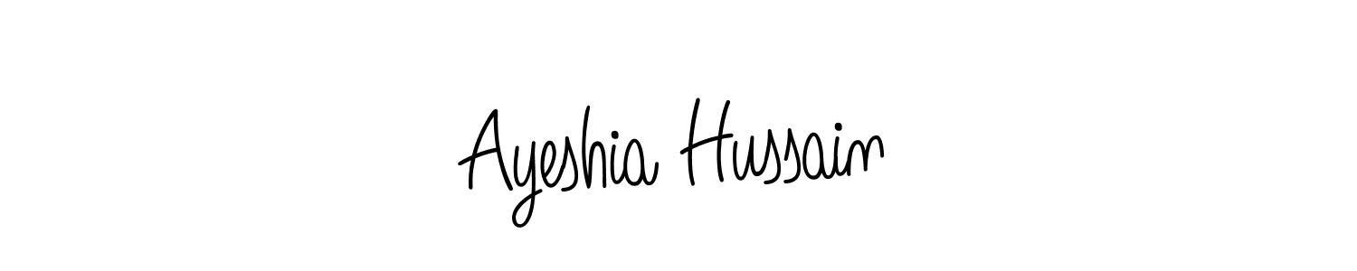 Ayeshia Hussain stylish signature style. Best Handwritten Sign (Angelique-Rose-font-FFP) for my name. Handwritten Signature Collection Ideas for my name Ayeshia Hussain. Ayeshia Hussain signature style 5 images and pictures png
