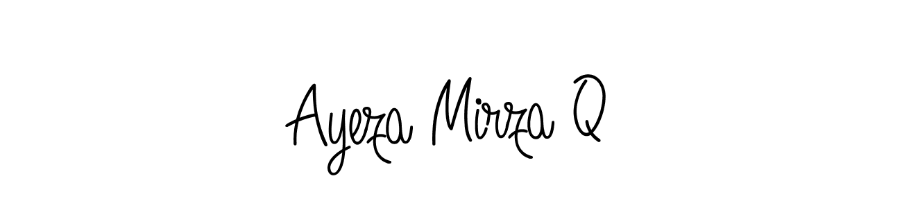 Ayeza Mirza Q stylish signature style. Best Handwritten Sign (Angelique-Rose-font-FFP) for my name. Handwritten Signature Collection Ideas for my name Ayeza Mirza Q. Ayeza Mirza Q signature style 5 images and pictures png